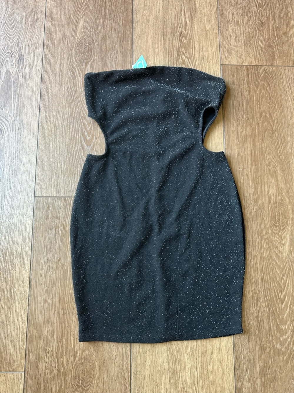 NWT Black Sparkle Cutout Bodycon Dress